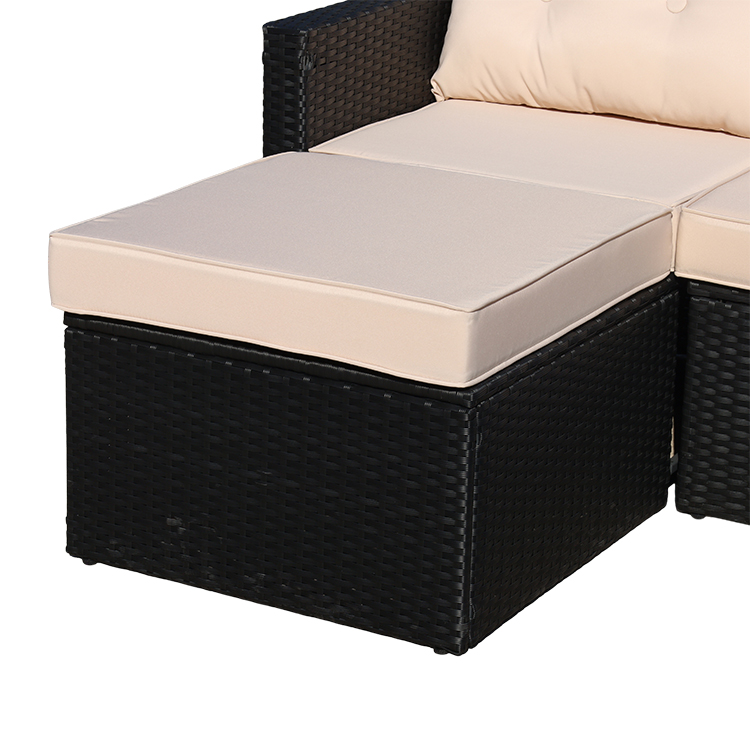 Outdoor Dustproof And Waterproof Woven Rattan Sofa Multi-person Combination Sofa HW1004