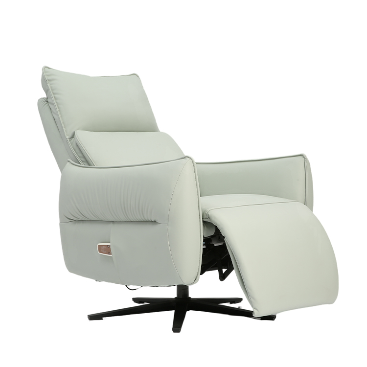 8 Points Vibrating Massage Swivel Unique Accent Lounge Chair With Five-star Base In Living Room LE3012
