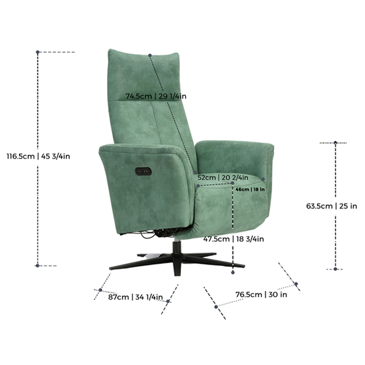 New Modern Style high back Rotating Armchair Living Room Recliner Swivel Lounge Chair LE3003
