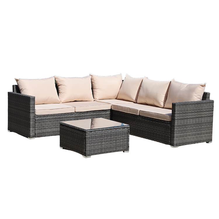 Four-piece Locker Set Multi-person Outdoor Leisure Combination Sofa HW1002