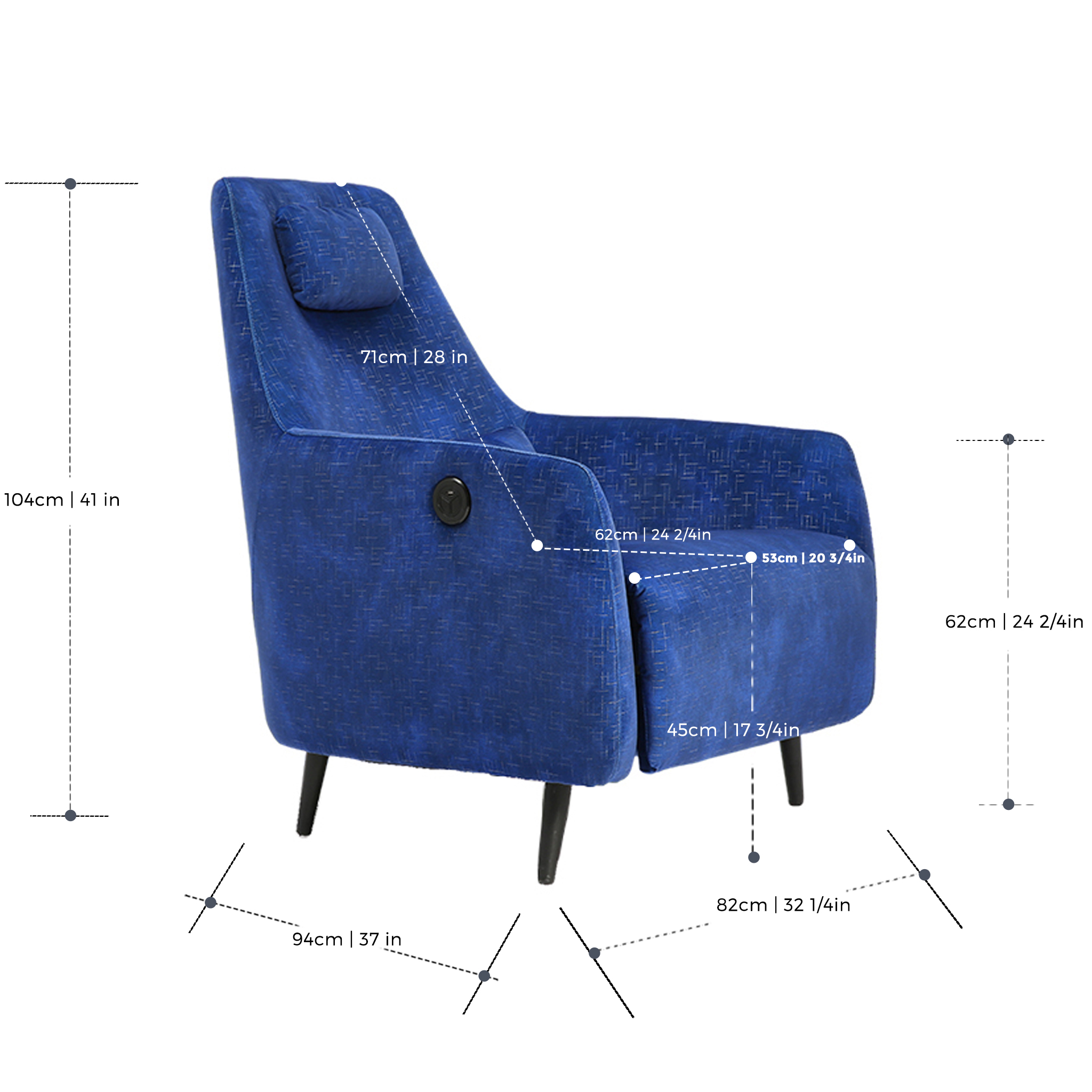 Home Essential Manual Function Single Chair LE1021