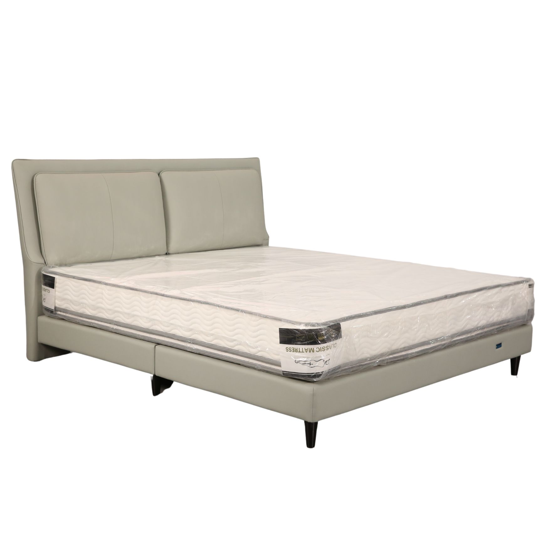 Elegant Green Plump Headrest Metal Frame Zero Gravity Smart Bed LE6002