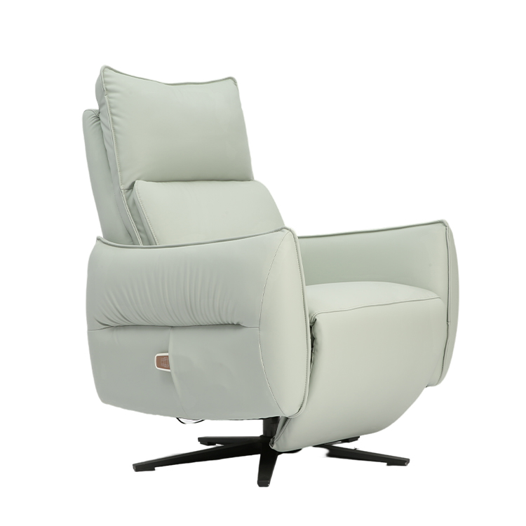 8 Points Vibrating Massage Swivel Unique Accent Lounge Chair With Five-star Base In Living Room LE3012