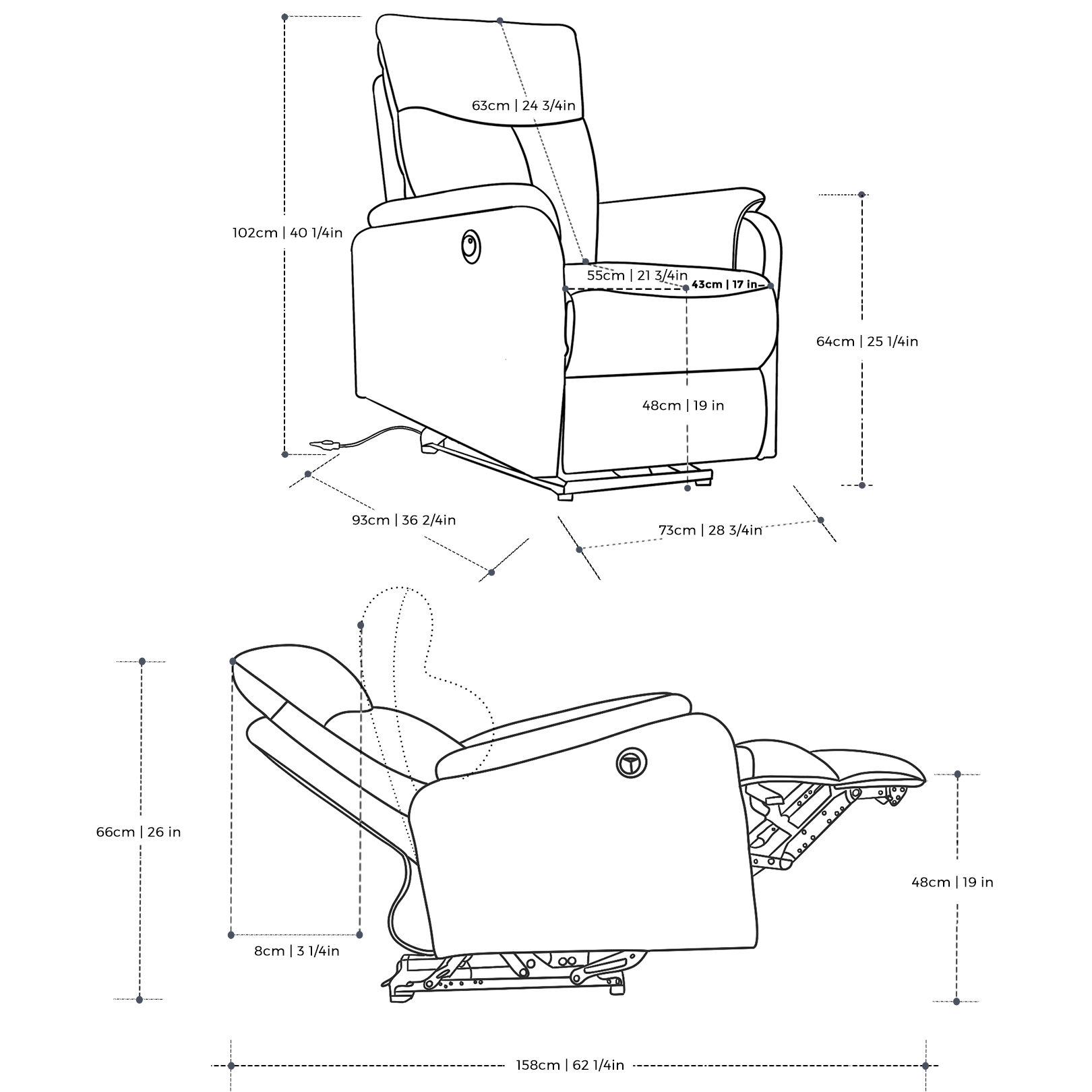 Modern Style Multifunctional Electric Single Chair LE2007