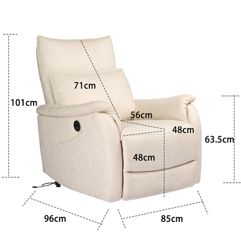 Modern One Seater Home Theater Adjustable Orange Recliner Sofa Living Room Recliner Sofa Chair LE2127