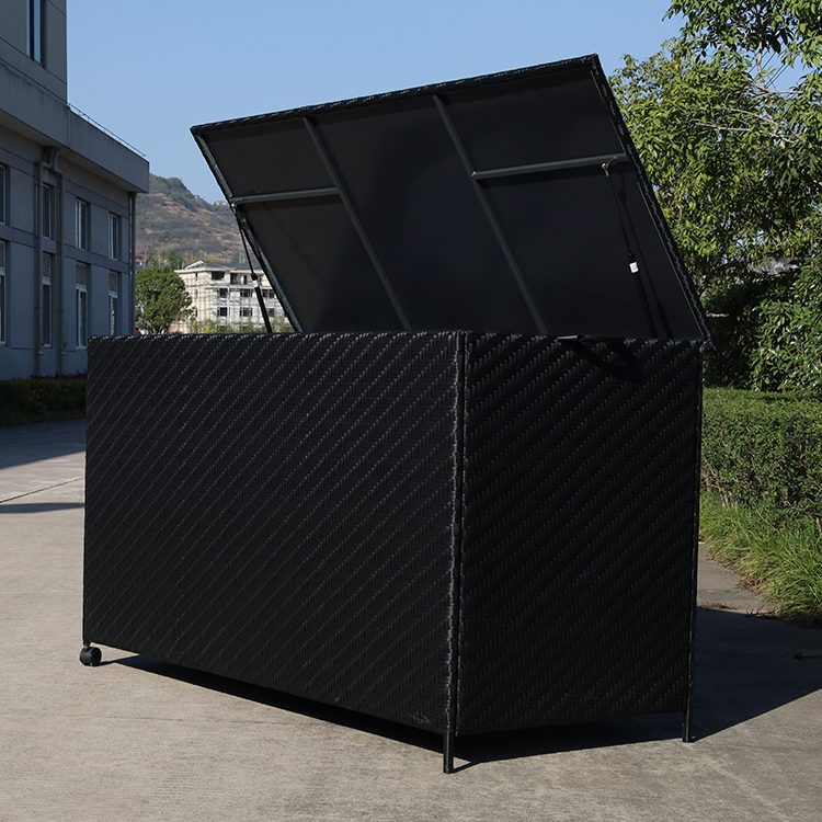 Waterproof Design with Rollers Outdoor Rattan Large Capacity Locker HW3002