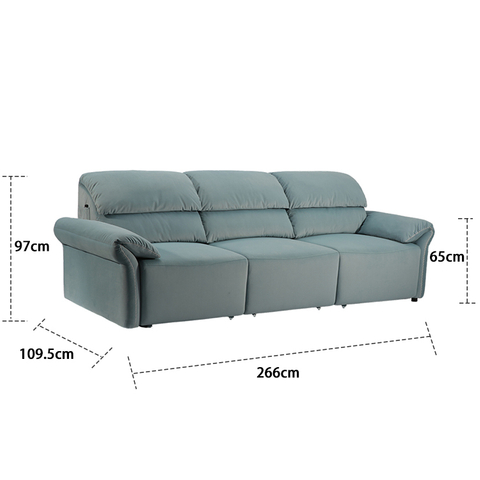 Sofa Manufacturer Leathaire Three-seater Electric Functional Sofa Set LE5038