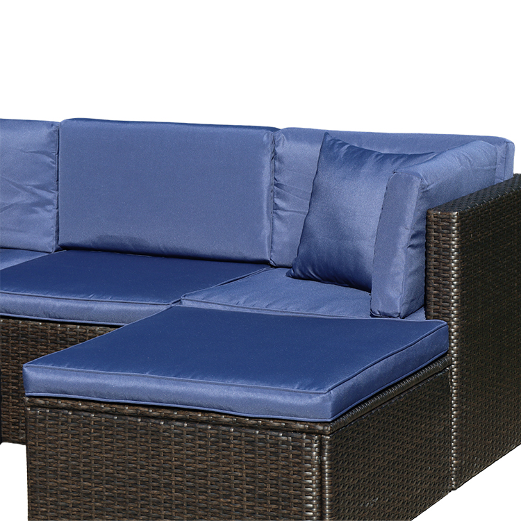 Waterproof Woven Rattan Sofa Multi-person Outdoor Leisure Combination Sofa HW1003