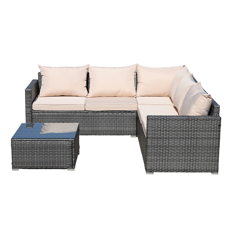 Four-piece Locker Set Multi-person Outdoor Leisure Combination Sofa HW1002