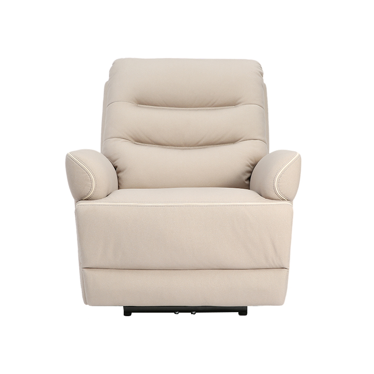 Modern Style Beige Home Cinema Relax Leather Couch Chair Furniture Electric Recliner Sofa Chair For Living Room LE2027