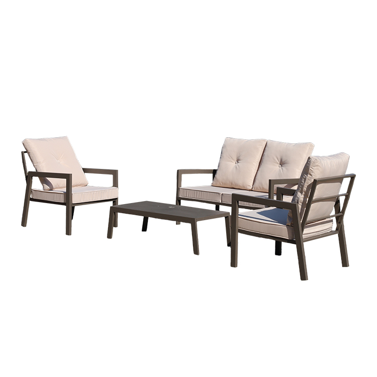 Waterproof Metal Iron Frame Outdoor Leisure Sofa Multi-person Combination Sofa HW1104