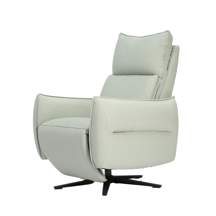 8 Points Vibrating Massage Swivel Unique Accent Lounge Chair With Five-star Base In Living Room LE3012