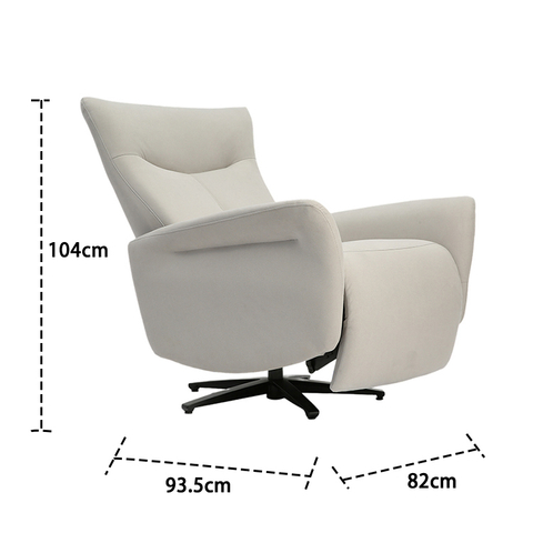 Dual Motors Single Sofa Small minimalist Swivel Accent Chaise Lounge Chair With Star Base LE3001