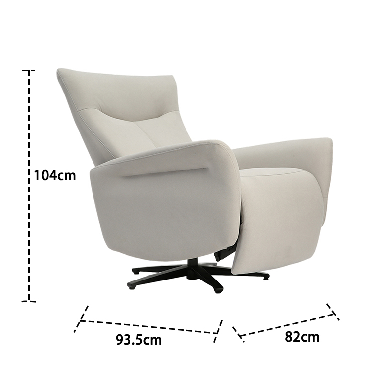 Dual Motors Single Sofa Small minimalist Swivel Accent Chaise Lounge Chair With Star Base LE3001
