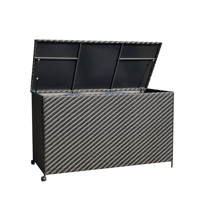 Waterproof Design with Rollers Outdoor Rattan Large Capacity Locker HW3002