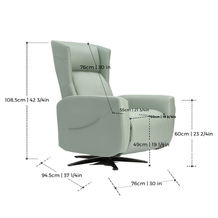Modular Furniture Nordic Style Green 360 Degrees Swivel Indoor Modern Lounge Chair With Star Base LE3019