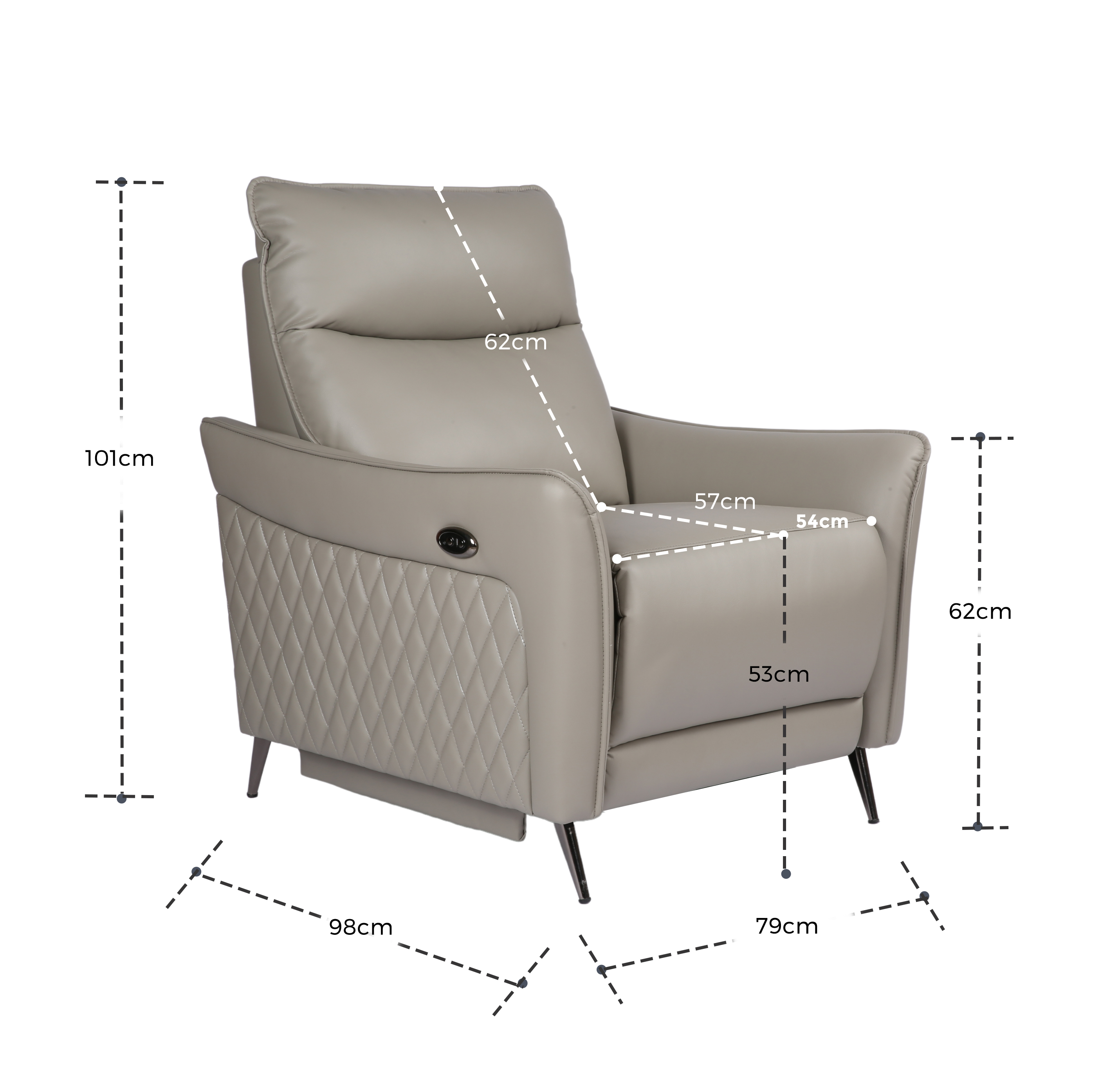 Fashion Classic Fabric Hand Push Function Single Chair LE1023