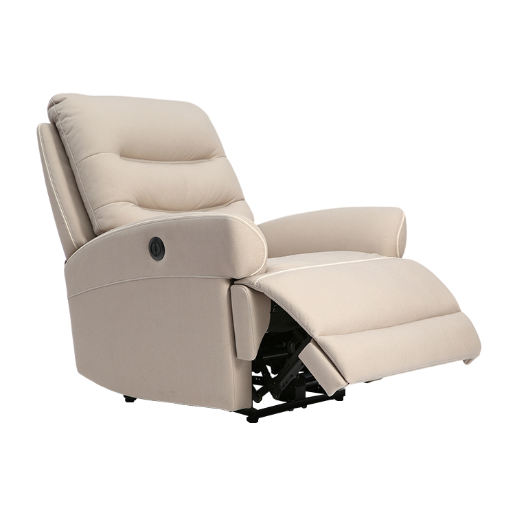 Modern Style Beige Home Cinema Relax Leather Couch Chair Furniture Electric Recliner Sofa Chair For Living Room LE2027