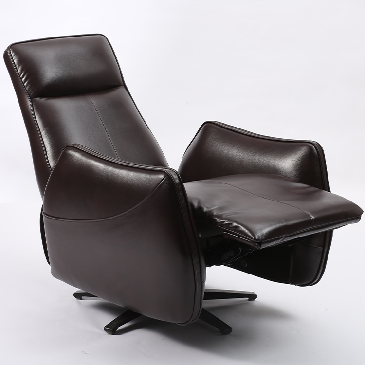 Hot Sale Britain Style Tech Cloth 360 Degree Rotation Push Back Swivel Chaise Lounge Chair in Living Room LE3018