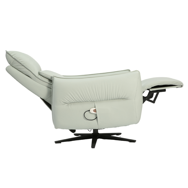 8 Points Vibrating Massage Swivel Unique Accent Lounge Chair With Five-star Base In Living Room LE3012