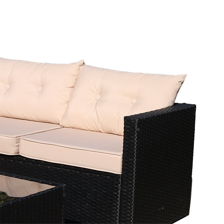Outdoor Dustproof And Waterproof Woven Rattan Sofa Multi-person Combination Sofa HW1004