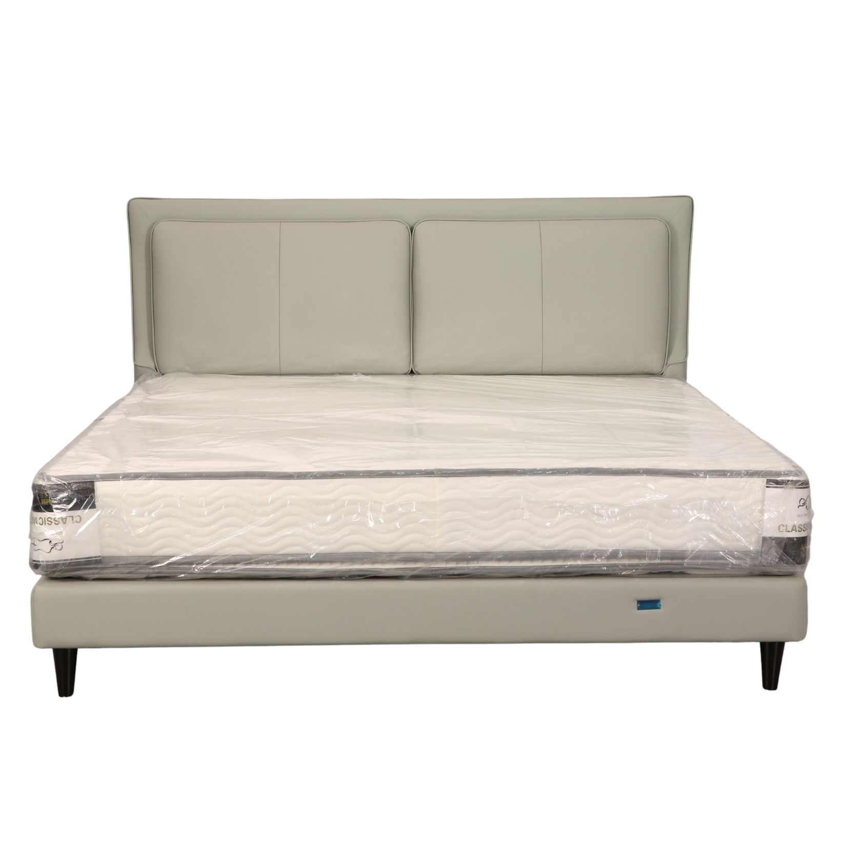 Elegant Green Plump Headrest Metal Frame Zero Gravity Smart Bed LE6002