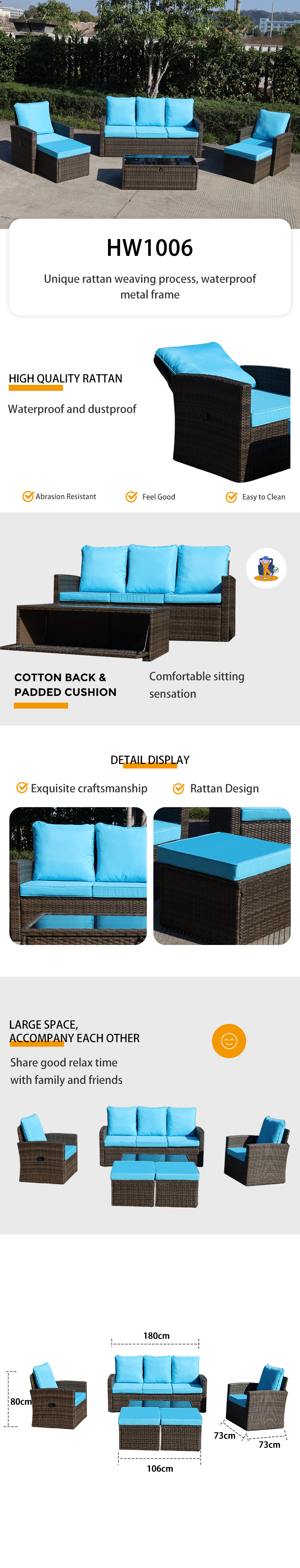 outdoor rattan sofa