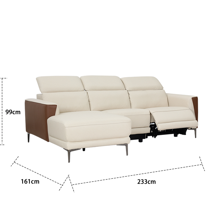 Modern Color-contrasting Wind Headrest Adjustable Multi-person Electric Leisure Multi-functional Combination Sofa YP5107