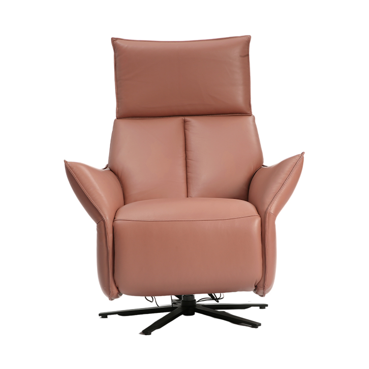 Living Room Furniture Creative Armrest High Back Rotating Leather Chaise Lounge Chair LE3011