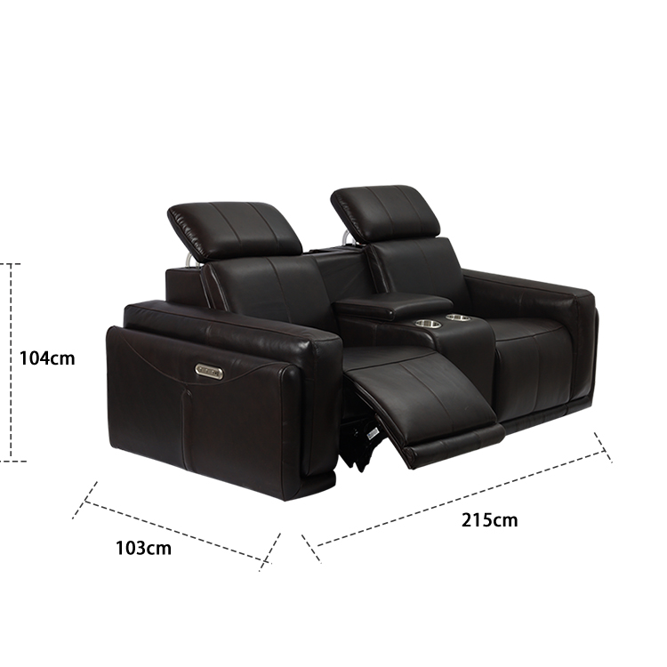 Adjustable Headrest with Cup Holder Multi-seat Electric Leisure Multi-functional Combination Sofa YP5079