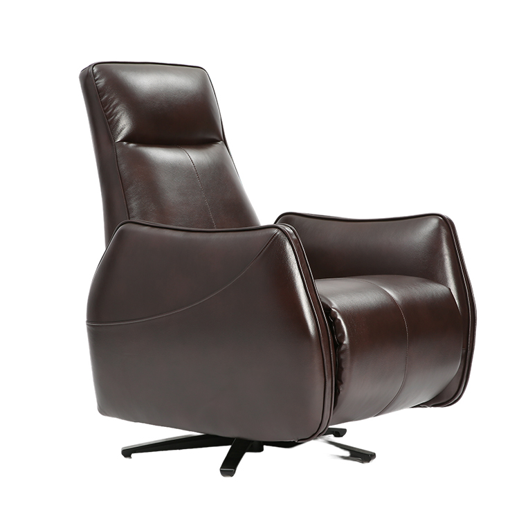 Hot Sale Britain Style Tech Cloth 360 Degree Rotation Push Back Swivel Chaise Lounge Chair in Living Room LE3018