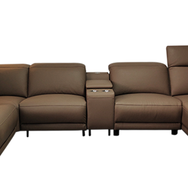 Half Leather Multi-seat Fashion Electric Leisure Multifunctional Combination Sofa LECM-041