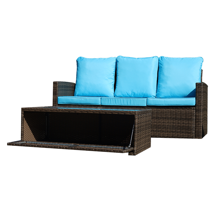 Nano-level Waterproof Fabric Rattan Weaving Craft Outdoor Leisure Sofa Multi-person Combination Sofa HW1006