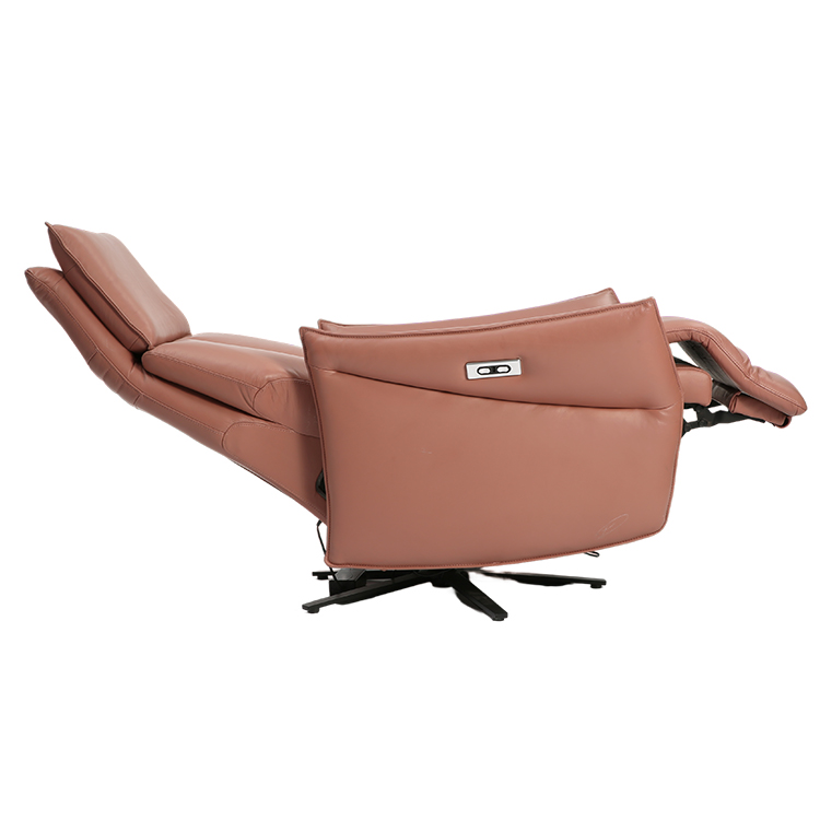 Living Room Furniture Creative Armrest High Back Rotating Leather Chaise Lounge Chair LE3011