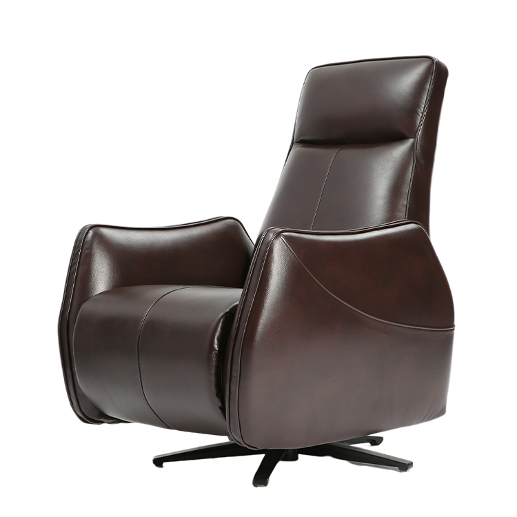 Hot Sale Britain Style Tech Cloth 360 Degree Rotation Push Back Swivel Chaise Lounge Chair in Living Room LE3018