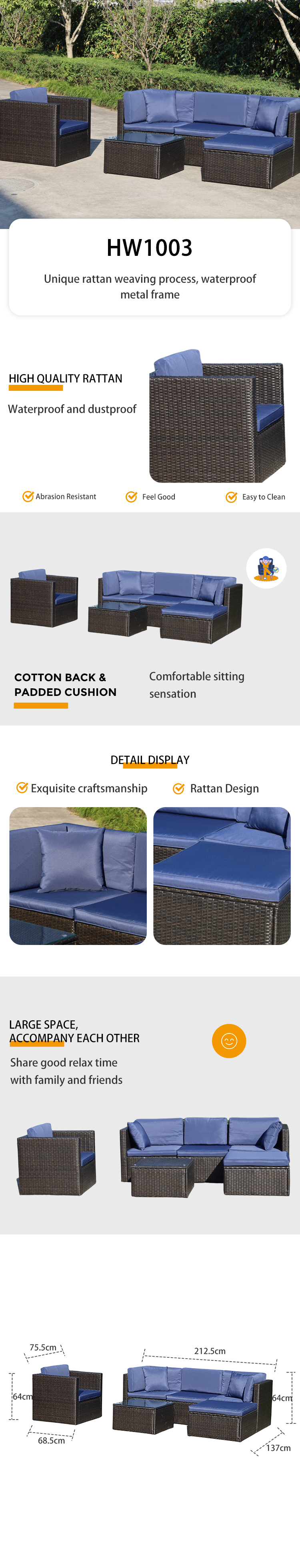 outdoor rattan sofa