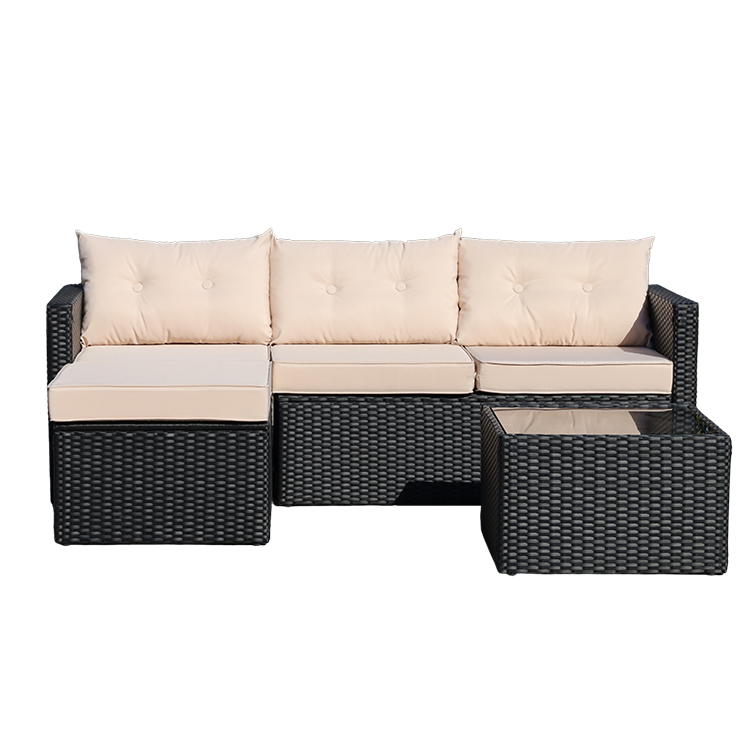 Outdoor Dustproof And Waterproof Woven Rattan Sofa Multi-person Combination Sofa HW1004