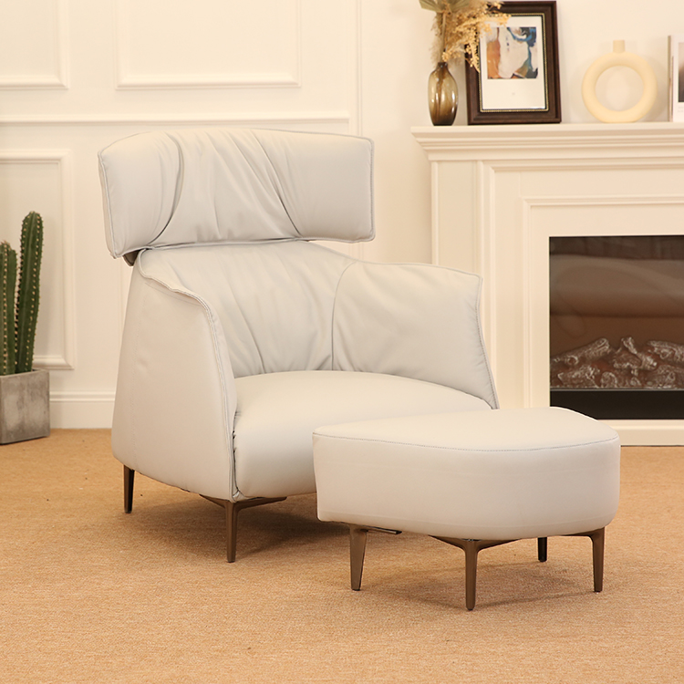 Healthy And Comfortable Single Chair with Footstool LE1026