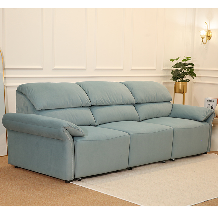 Sofa Manufacturer Leathaire Three-seater Electric Functional Sofa Set LE5038