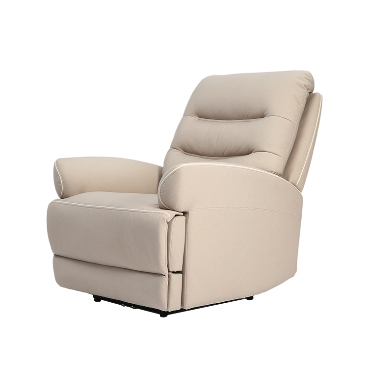 Modern Style Beige Home Cinema Relax Leather Couch Chair Furniture Electric Recliner Sofa Chair For Living Room LE2027