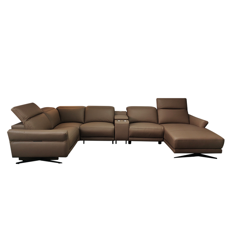 Half Leather Multi-seat Fashion Electric Leisure Multifunctional Combination Sofa LECM-041