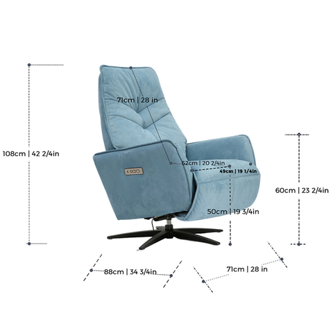 High Back Single Sofa Extendable Relaxation Office Relax Home Furniture Swivel Lounge Chair LE3008