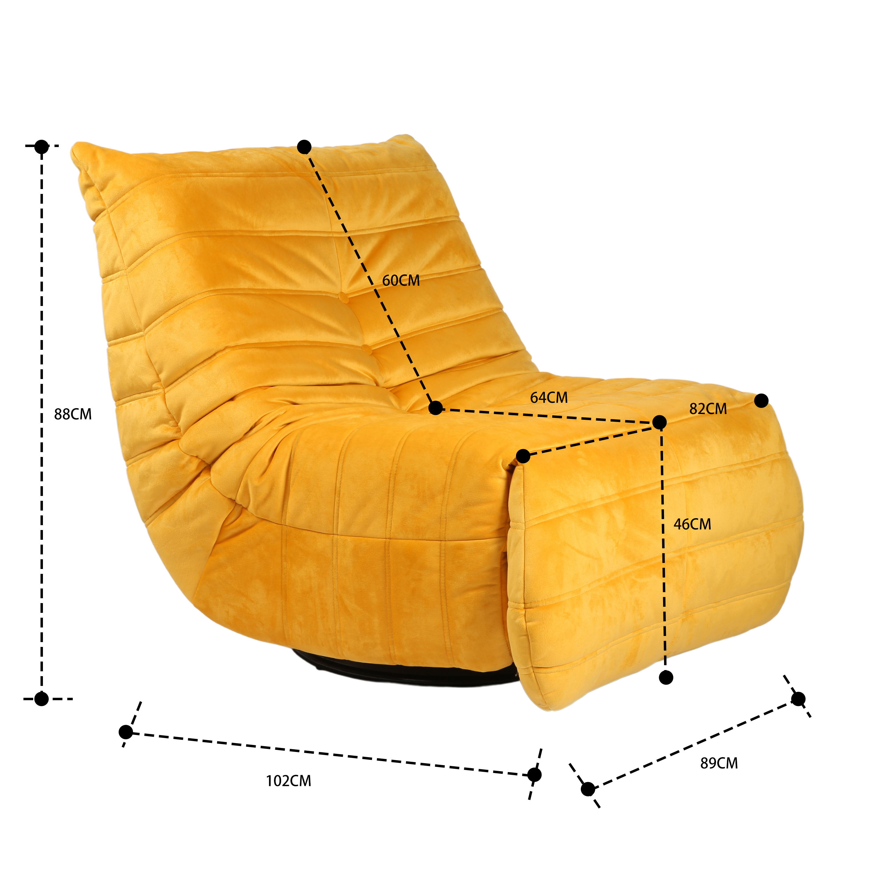 Lazy Leisure Turnable Multifunctional Manual Single Chair LE2042