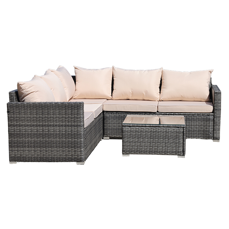 Four-piece Locker Set Multi-person Outdoor Leisure Combination Sofa HW1002