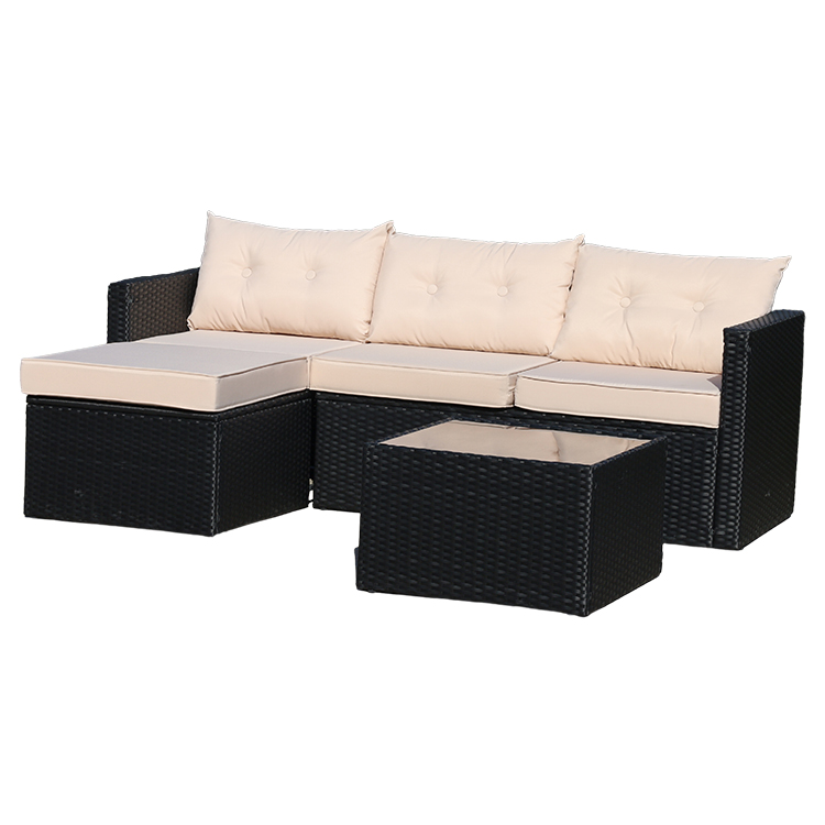 Outdoor Dustproof And Waterproof Woven Rattan Sofa Multi-person Combination Sofa HW1004