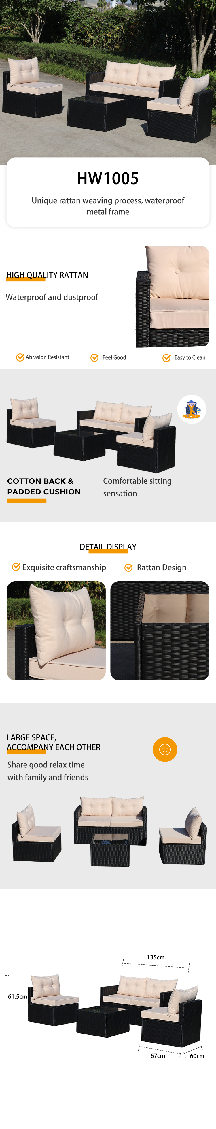 outdoor rattan sofa