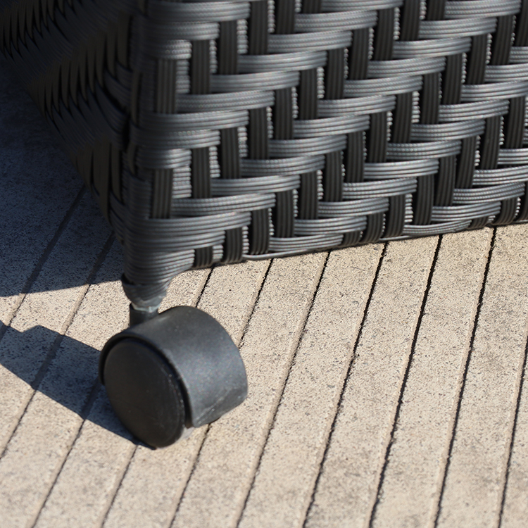 Waterproof Design with Rollers Outdoor Rattan Large Capacity Locker HW3002