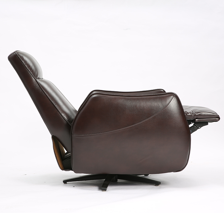 Hot Sale Britain Style Tech Cloth 360 Degree Rotation Push Back Swivel Chaise Lounge Chair in Living Room LE3018